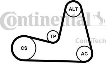 Continental 7PK1035K1 - Jeu de courroies trapézoïdales à nervures cwaw.fr