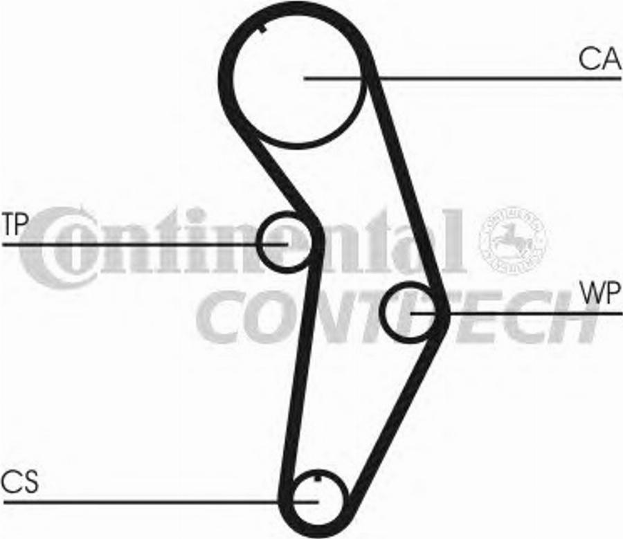 CONTITECH CT465 - Courroie de distribution cwaw.fr