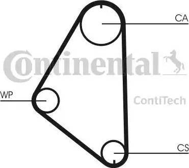 Continental CT558WP1 - Pompe à eau + kit de courroie de distribution cwaw.fr