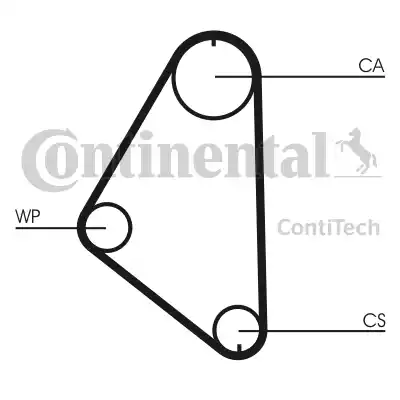 Continental CT558 - Courroie de distribution cwaw.fr