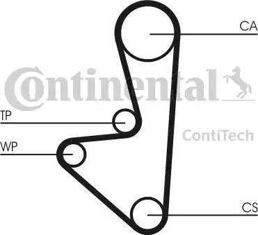 Continental CT607WP1 - Pompe à eau + kit de courroie de distribution cwaw.fr