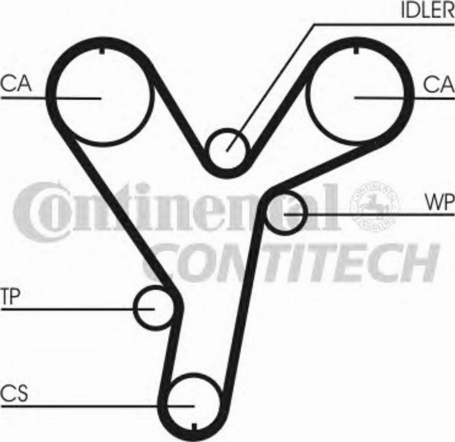 CONTITECH CT858 - Courroie de distribution cwaw.fr