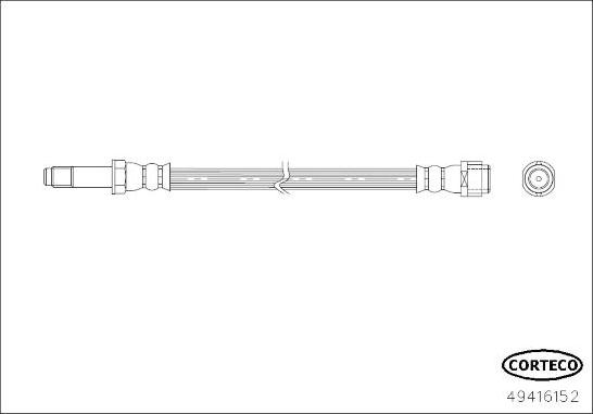 Corteco 49416152 - Flexible de frein cwaw.fr