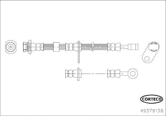 Corteco 49379138 - Flexible de frein cwaw.fr