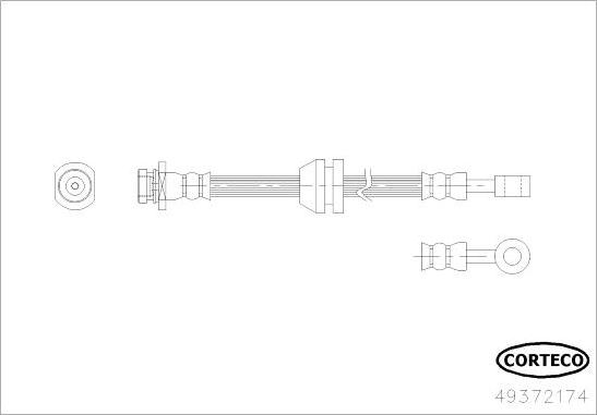 Corteco 49372174 - Flexible de frein cwaw.fr