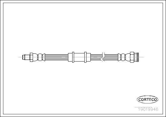 Corteco 19019946 - Flexible de frein cwaw.fr