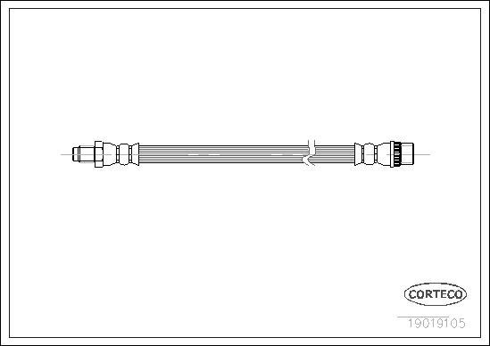 Corteco 19019105 - Flexible de frein cwaw.fr