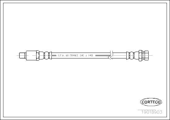 Corteco 19018903 - Flexible de frein cwaw.fr