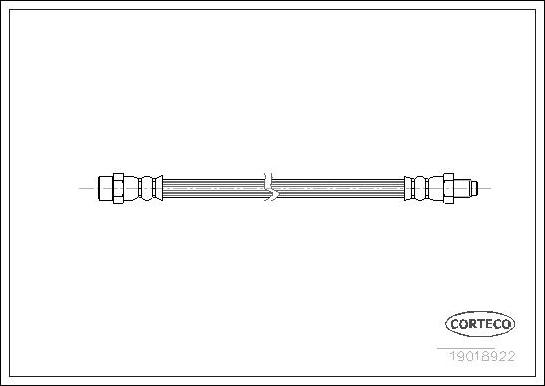 Corteco 19018922 - Flexible de frein cwaw.fr