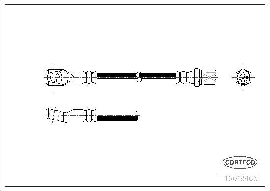 Corteco 19018465 - Flexible de frein cwaw.fr