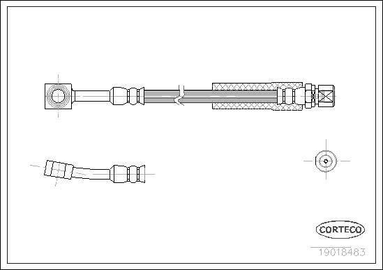 Corteco 19018483 - Flexible de frein cwaw.fr