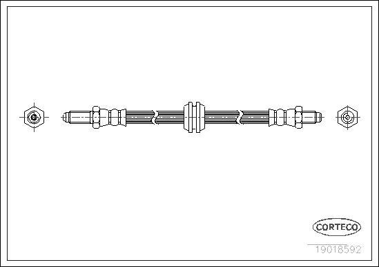 Corteco 19018592 - Flexible de frein cwaw.fr