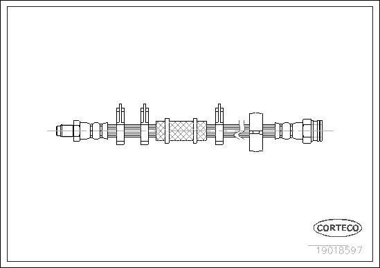 Corteco 19018597 - Flexible de frein cwaw.fr