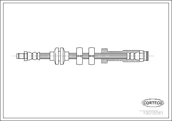 Corteco 19018561 - Flexible de frein cwaw.fr