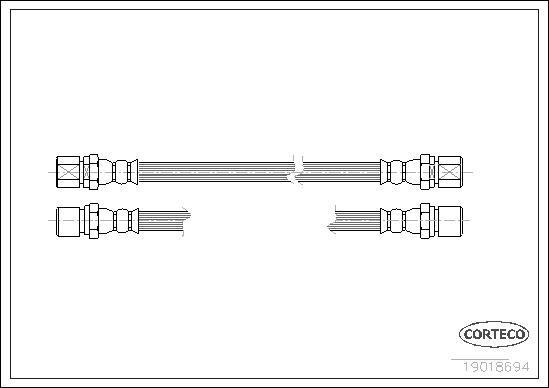 Corteco 19018694 - Flexible de frein cwaw.fr