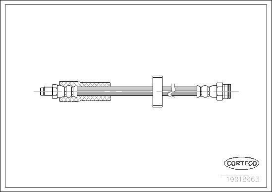 Corteco 19018663 - Flexible de frein cwaw.fr