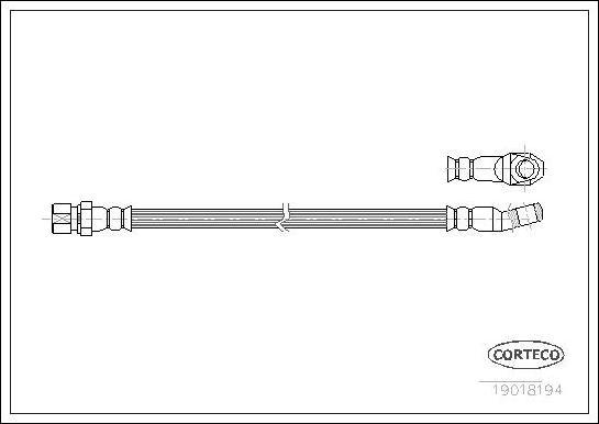 Corteco 19018194 - Flexible de frein cwaw.fr