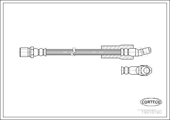 Corteco 19018190 - Flexible de frein cwaw.fr