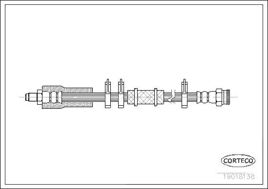 Corteco 19018138 - Flexible de frein cwaw.fr