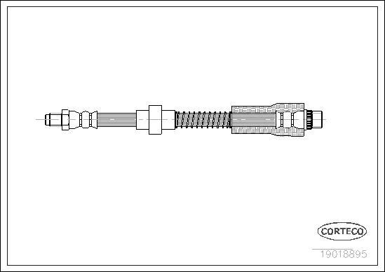 Corteco 19018895 - Flexible de frein cwaw.fr