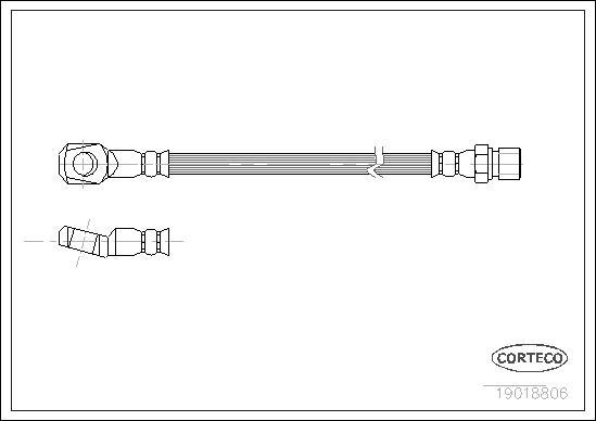 Corteco 19018806 - Flexible de frein cwaw.fr