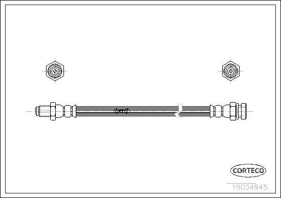 Corteco 19034945 - Flexible de frein cwaw.fr