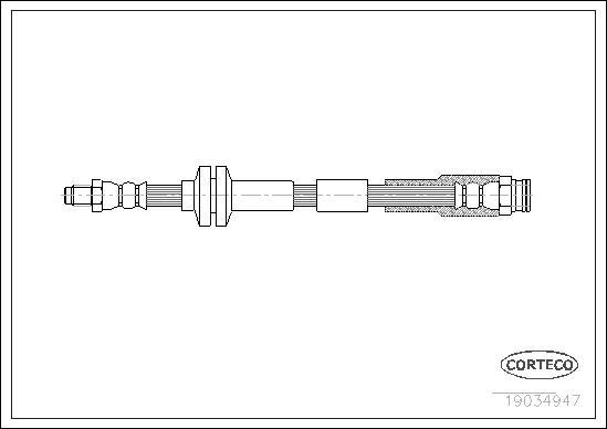 Corteco 19034947 - Flexible de frein cwaw.fr