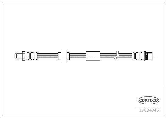 Corteco 19034346 - Flexible de frein cwaw.fr