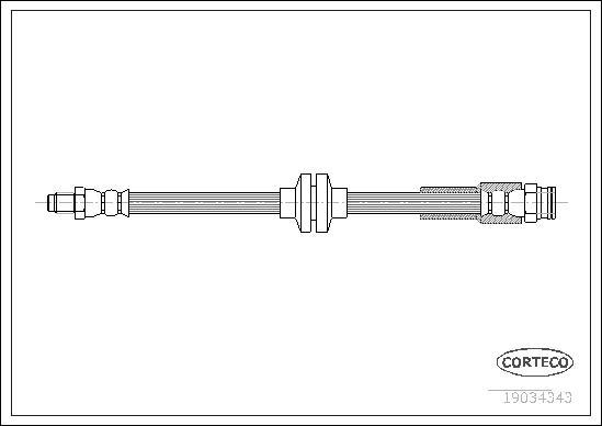 Corteco 19034343 - Flexible de frein cwaw.fr