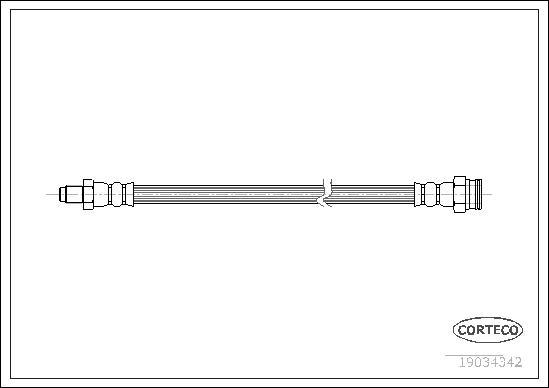 Corteco 19034342 - Flexible de frein cwaw.fr