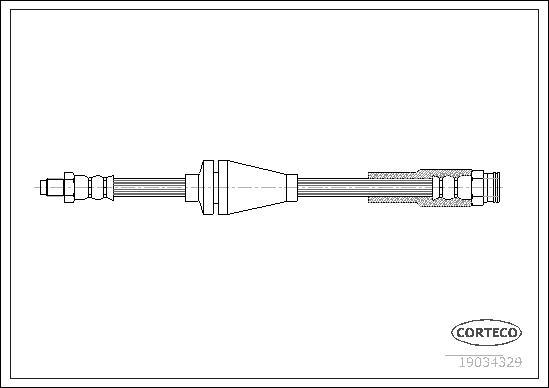 Corteco 19034329 - Flexible de frein cwaw.fr