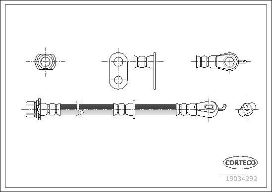 Corteco 19034292 - Flexible de frein cwaw.fr