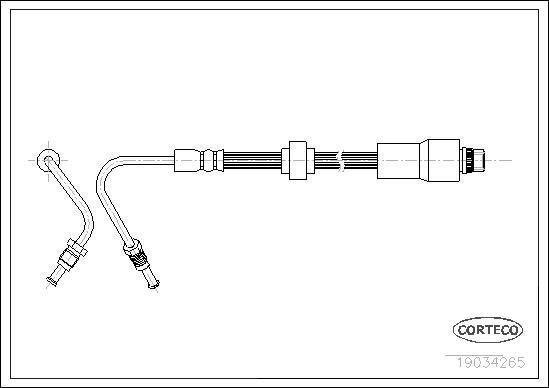 Corteco 19034265 - Flexible de frein cwaw.fr