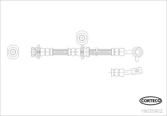 Corteco 19035902 - Flexible de frein cwaw.fr