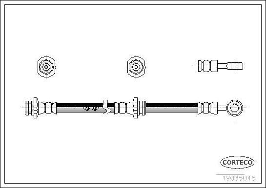 Corteco 19035045 - Flexible de frein cwaw.fr