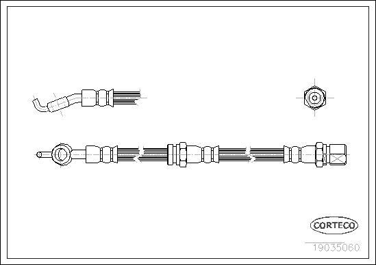 Corteco 19035060 - Flexible de frein cwaw.fr