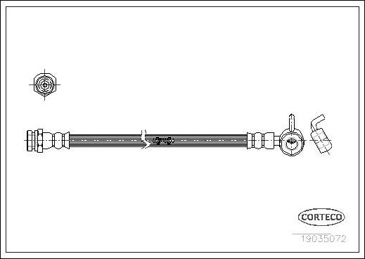 Corteco 19035072 - Flexible de frein cwaw.fr