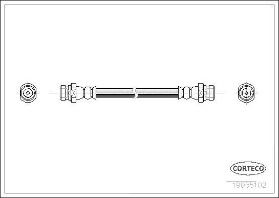 Corteco 19035102 - Flexible de frein cwaw.fr