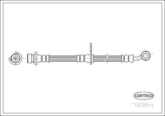 Corteco 19035115 - Flexible de frein cwaw.fr