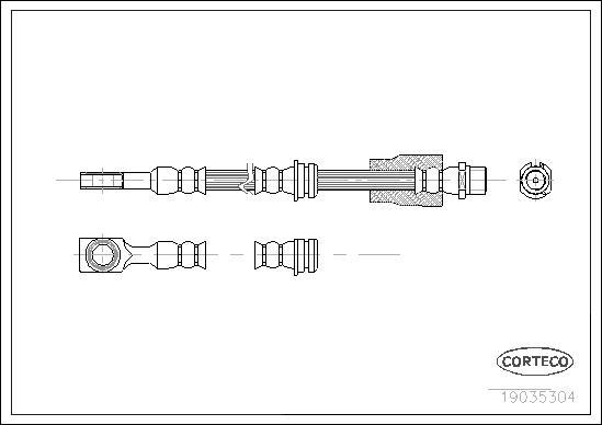 Corteco 19035304 - Flexible de frein cwaw.fr