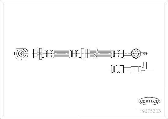 Corteco 19035303 - Flexible de frein cwaw.fr