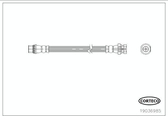 Corteco 19036985 - Flexible de frein cwaw.fr