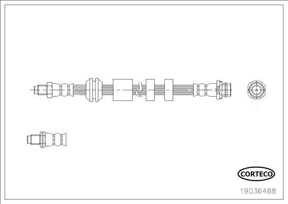 Corteco 19036488 - Flexible de frein cwaw.fr