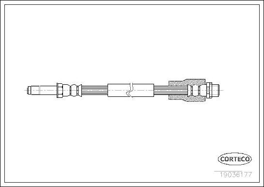 Corteco 19036177 - Flexible de frein cwaw.fr