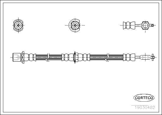 Corteco 19030482 - Flexible de frein cwaw.fr