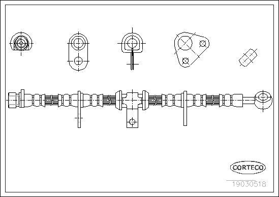 Corteco 19030518 - Flexible de frein cwaw.fr