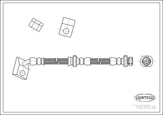 Corteco 19030539 - Flexible de frein cwaw.fr