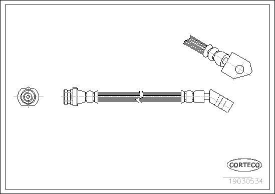 Corteco 19030534 - Flexible de frein cwaw.fr