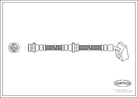 Corteco 19030536 - Flexible de frein cwaw.fr