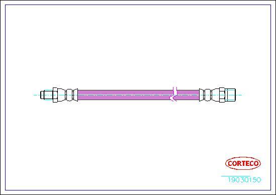 Corteco 19030150 - Flexible de frein cwaw.fr